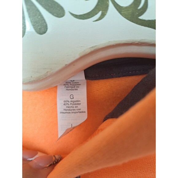 FRUIT OF THE LOOM Orange Sweater Hoodie  Size L - Picture 4 of 8